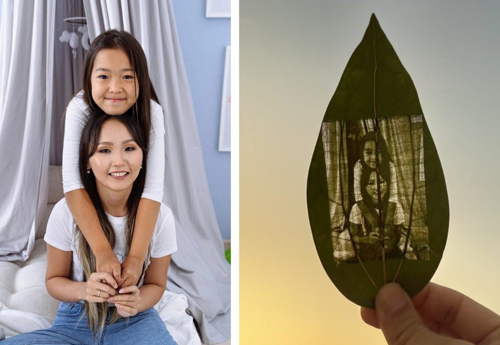 Laser Prints as Leaf Art