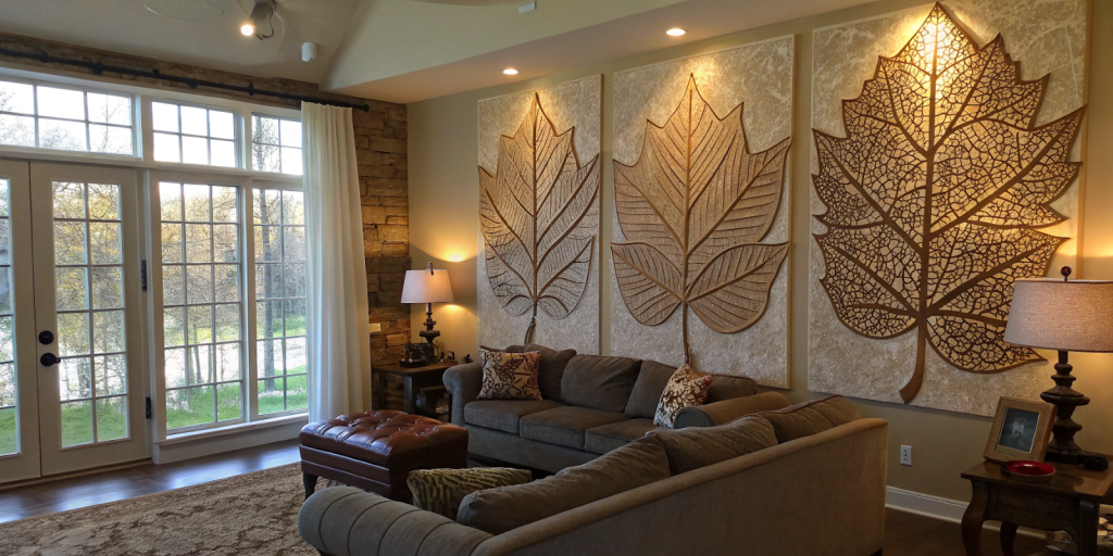 Detailed Leaf Wall Art