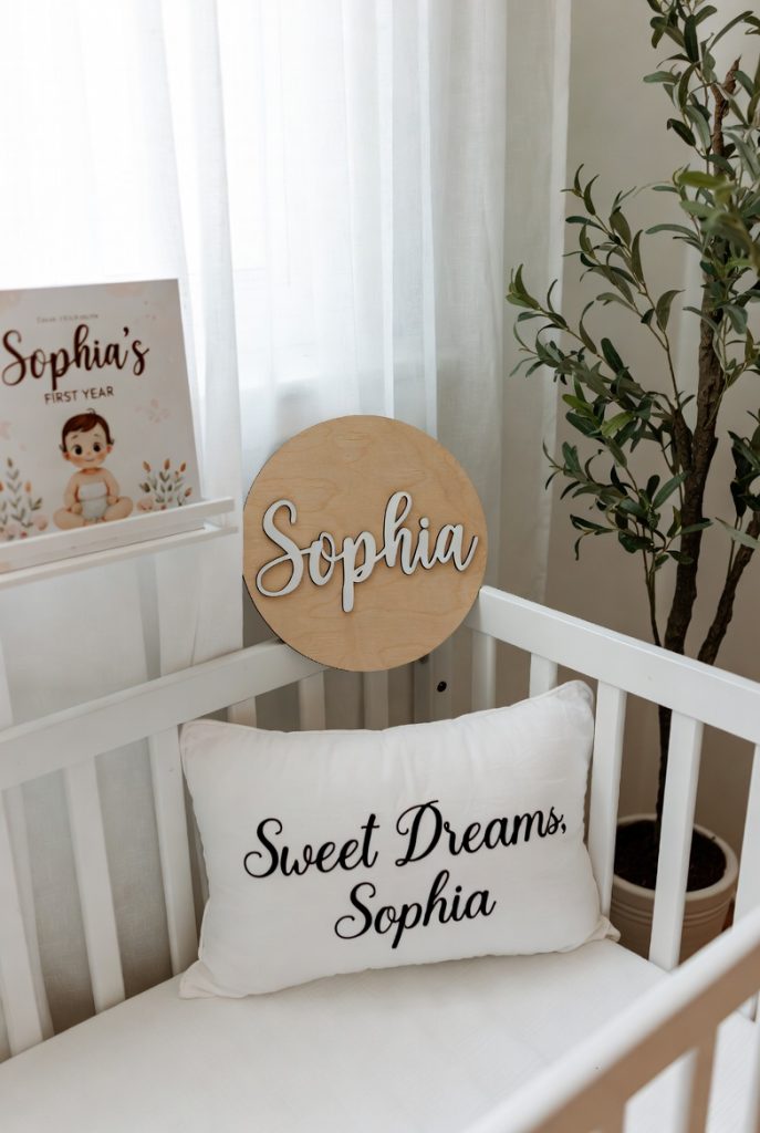 Baby Gifts used as nursery decor for baby showers.