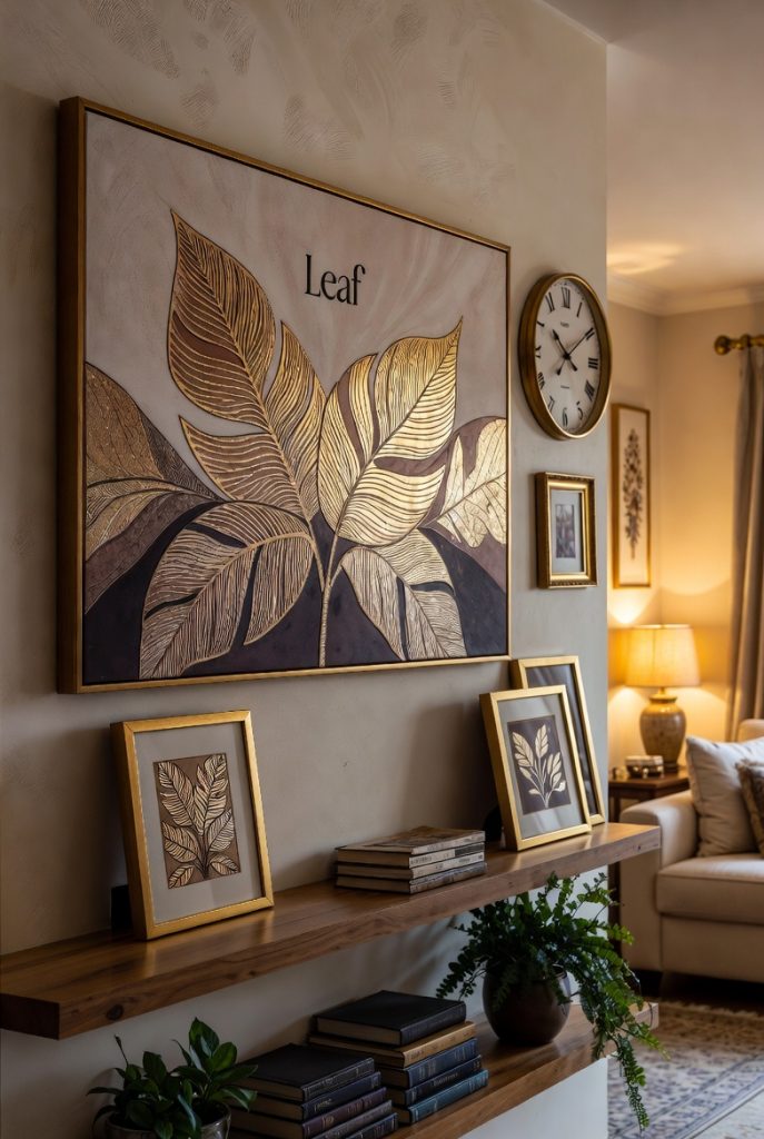 Leaf wall art for living room decor as a meaningful 40th birthday gift.